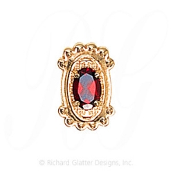 GS515 G - 14 Karat Gold Garnet Slide 